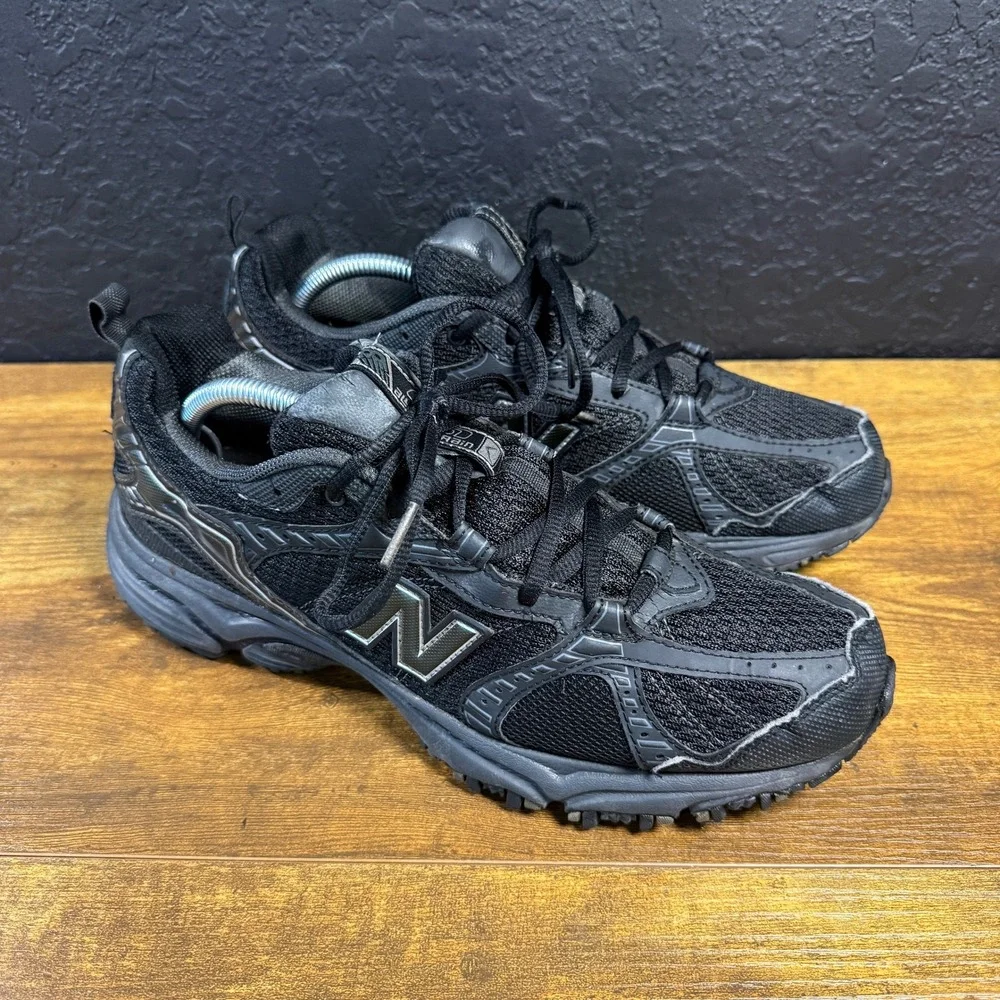 New Balance 461 MT461BB Black Synthetic Mesh Trail Running Shoes Mens 9.5 D